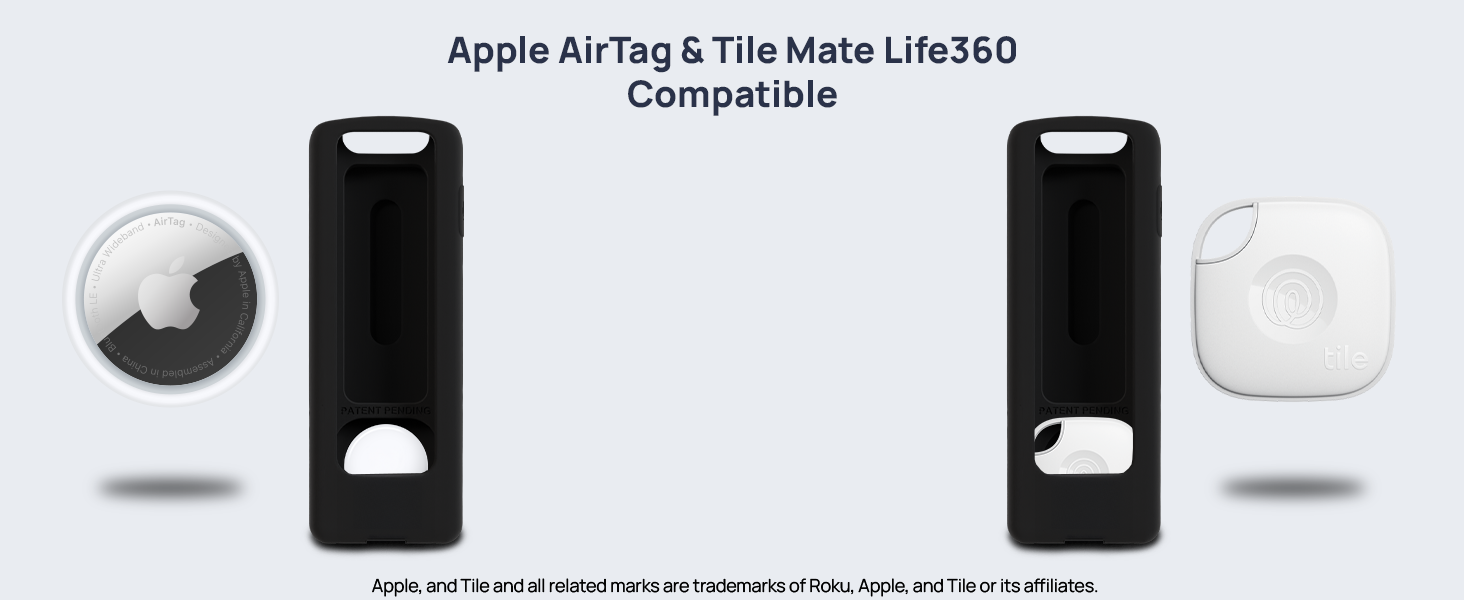 GripStand case supports Apple AirTag and Tile Mate for easy tracking and location
