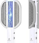 Electric Fly Swatter for Outdoor Indoor, Homesuit 2 in 1 Rechargeable Bug Zapper and Fly Zapper R...