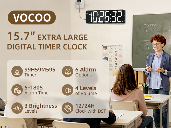 VOCOO Large Digital Timer Clock