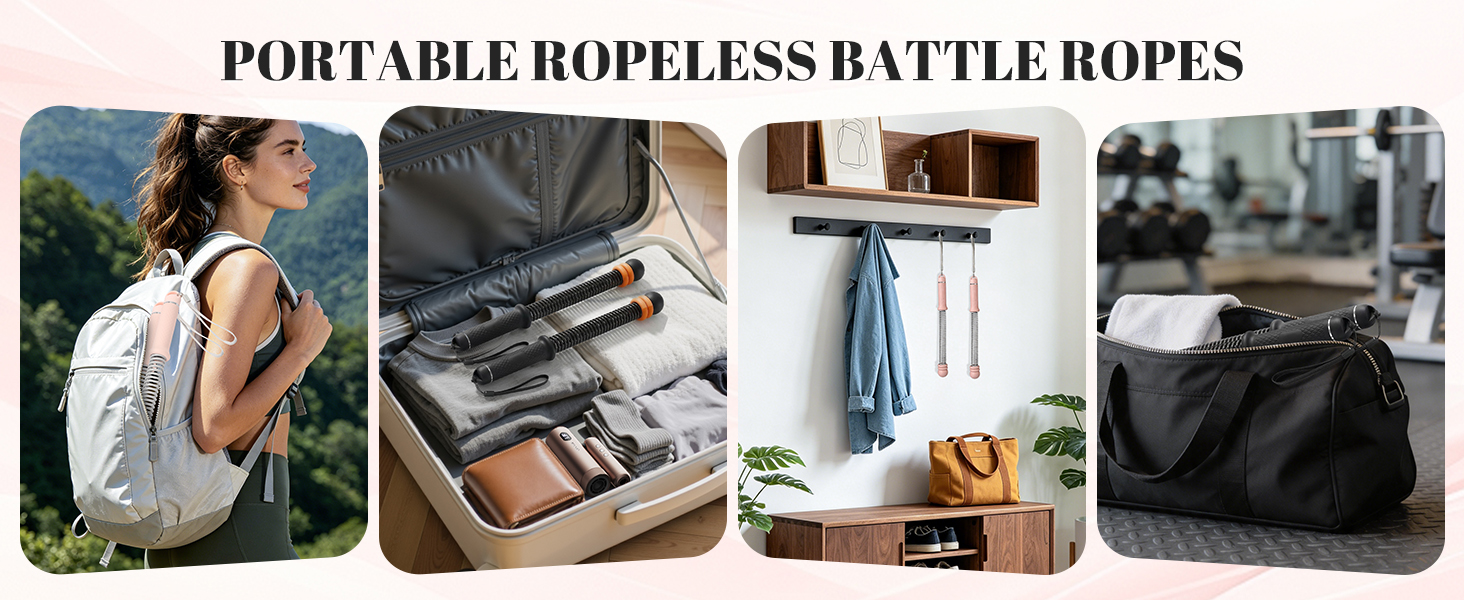 Cordless Battle Ropes for Home Gym