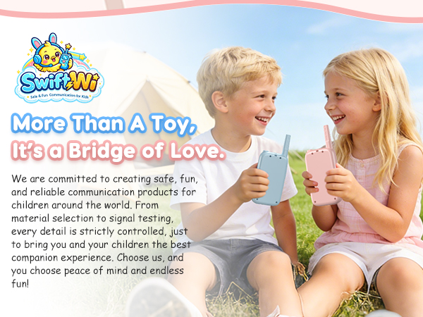 High-performance and durable kids video walkie talkies. SwiftWi focuses on children’s outdoor toys