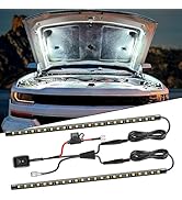 Nilight 2pcs Under Hood Light Strip 42LED Waterproof Underhood Work Light with On/Off Switch Blad...