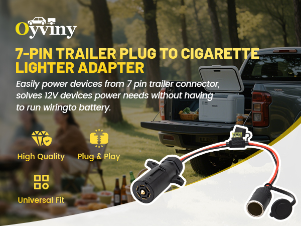 7 pin to Cigarette Lighter Adapter