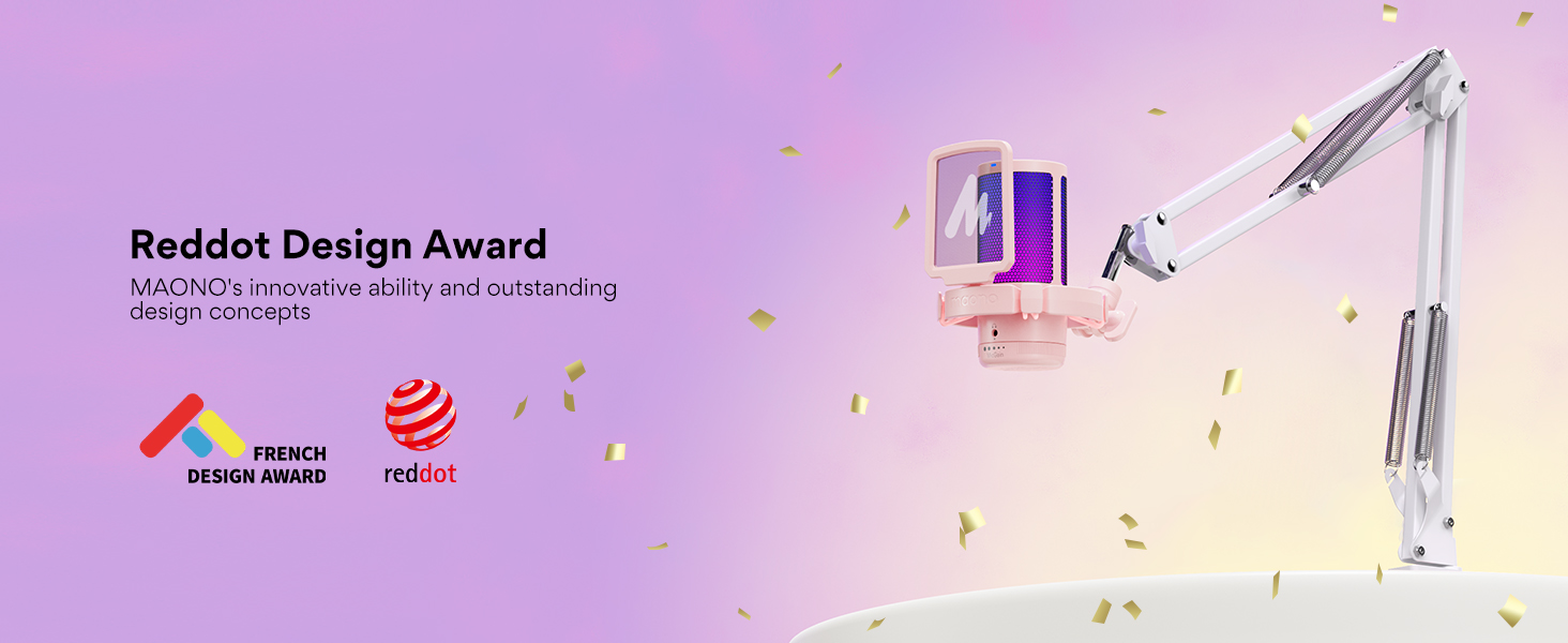 DGM20S Pink gaming microphone