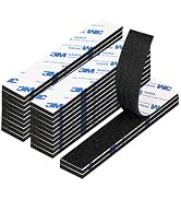 22 Sets Heavy Duty Adhesive Hook and Loop Strips, 1' x 5' with Double Sided Adhesive, Black Stron...