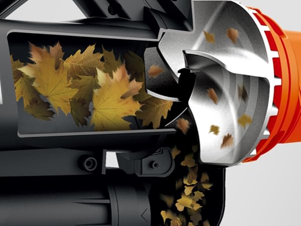 WORX WG509 Corded Leaf Blower/Vacuum/Mulcher - Metal Impeller