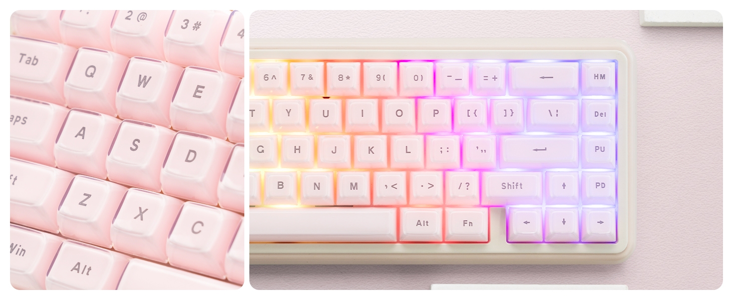 Womier Jelly Keycaps, Mechanical Keyboard for keycaps Set, OEM Profile Key Cap