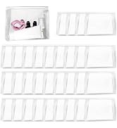 GAWBYET 50 PCS Mini Clear Makeup Bag,Small Clear Zipper Pouch Travel Bag for Toiletries Plastic C...