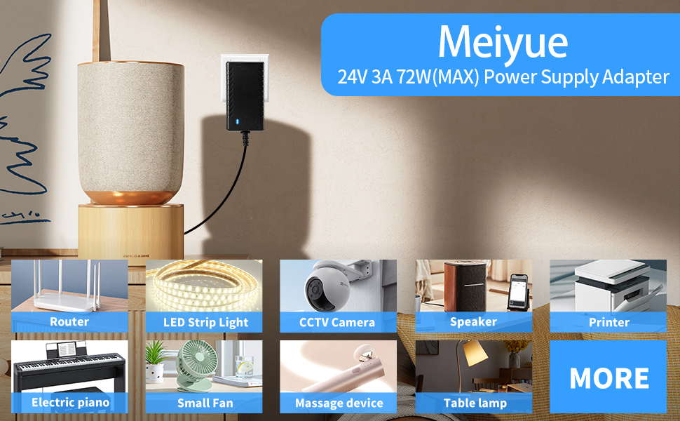 24Volt 3amp 2.5amp 2amp 1.5amp 1amp Power Supply DC Adapter