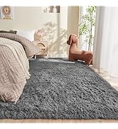 OPPODREAM 4x6 Grey Rugs for Bedroom, Ultra-Soft Fluffy Area Rugs for Living Room, 4 x 6 Shag Carp...