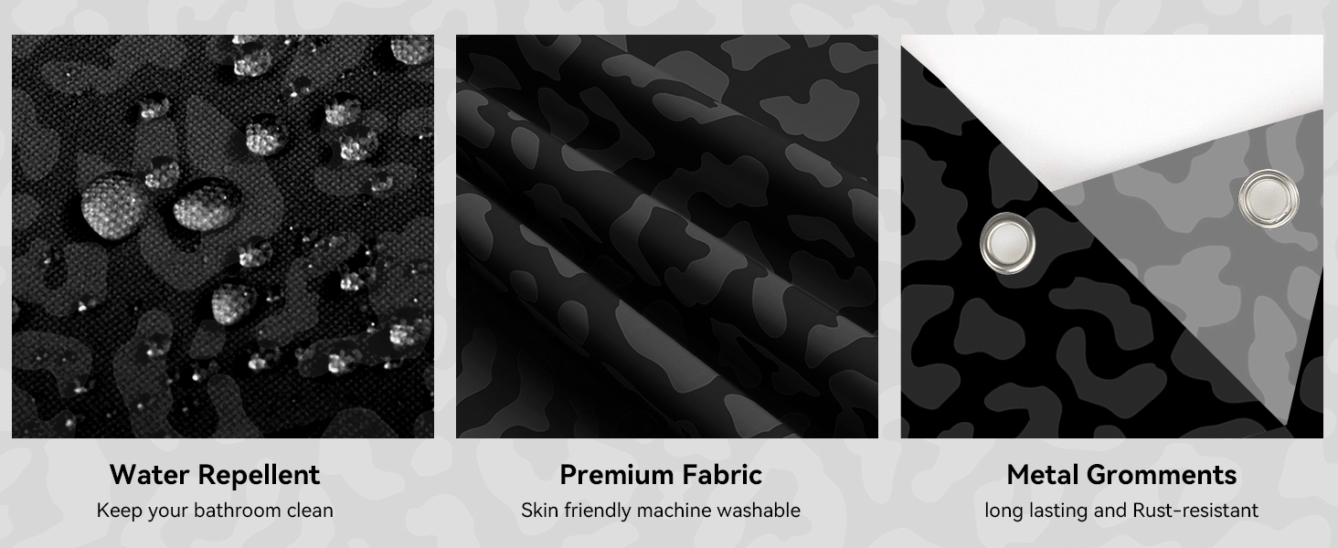 leopard shower curtain set
