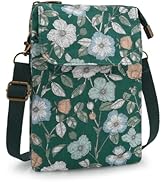 JINSI Small Floral Crossbody Bag for Women, Cell Phone Wallet Purse | Soft cotton, layered storag...