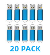 RAOYI 20 Pack 1GB USB Flash Drive Bulk