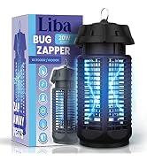 LiBa Electric Bug Zapper, Outdoor &amp; Indoor Insect Killer with Switch – 4000V Powerful Grid, 20W E...