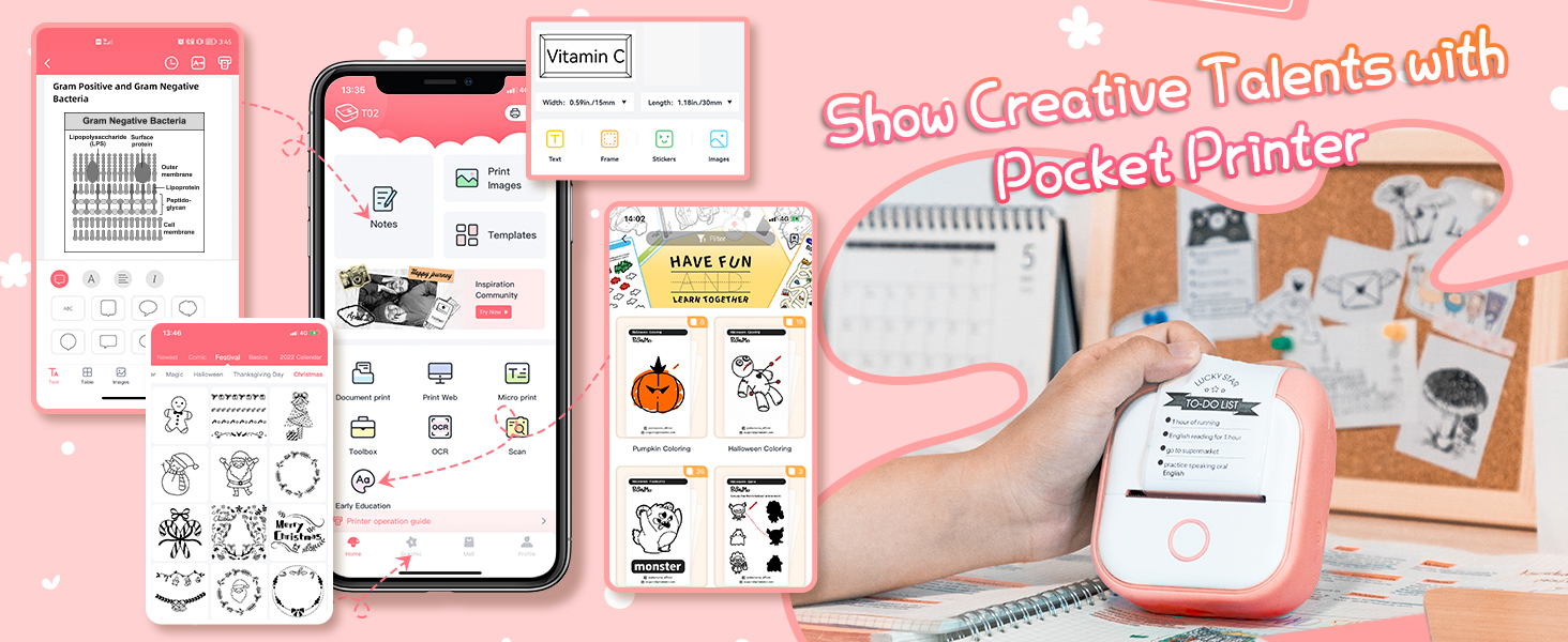 mini thermal printer refill mini thermal printer sticker sticker printer machine