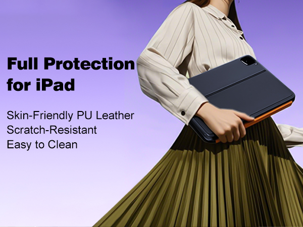 Full Protection for iPad, Skin-friendly PU leather