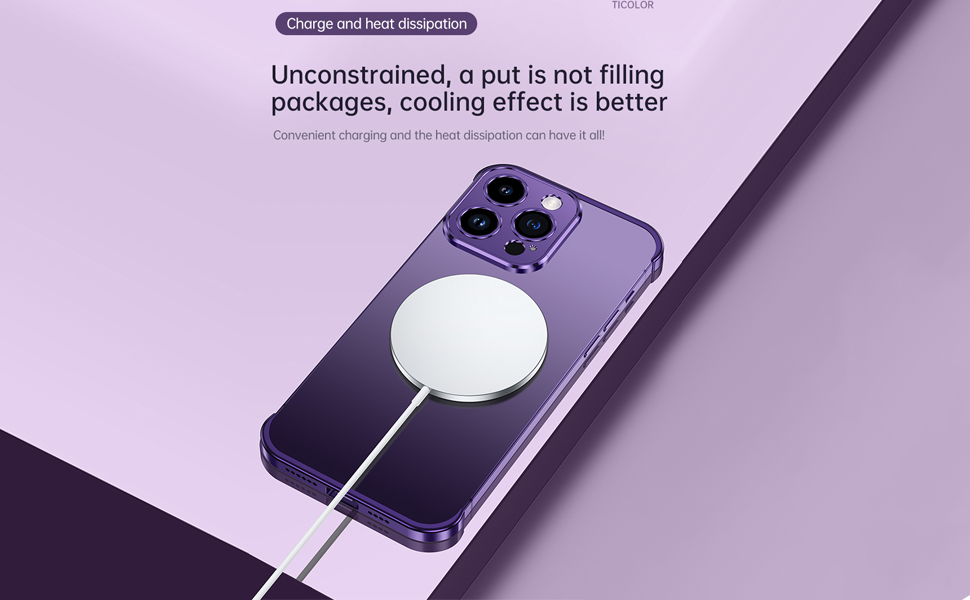 Aluminum Metal Frame Phone Case All Wireless Charging Accessories Are Supported