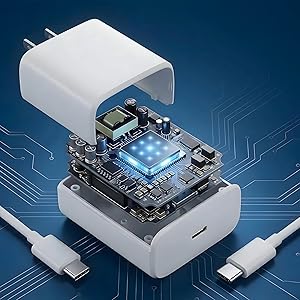 45W USB C fast charger smart chip protecting iPhone 17 and Galaxy S26 batteries