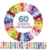 60 Colors AB Diamond Painting Beads Diamond Dots for Diamond Painting Accessorie, Round Sparkle A...