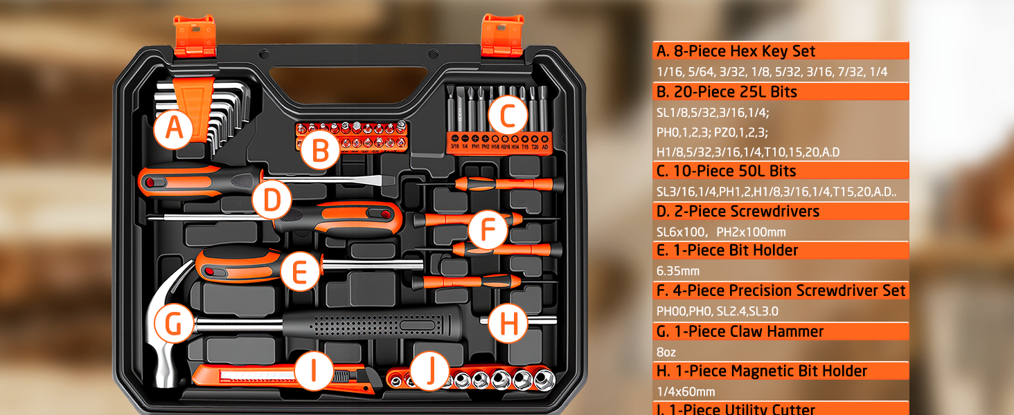 139 PCS Tool Set with 8v Drill