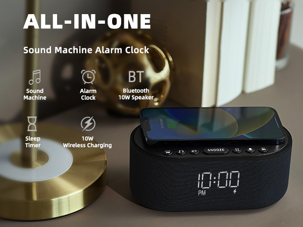 alarm clock with wireless charging