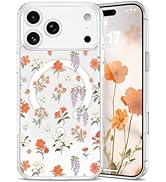 EYZUTAK Magnetic for iPhone 17 Pro Max Case Flower Case Compatible with MagSafe, Pretty Floral St...