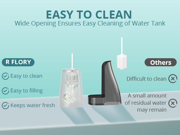 WIDE OPENING ENSURES EASY CLEANING AND FILLING OF WATER TANK