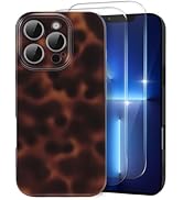 MYY Cute Phone Case for iPhone 13 Pro Case, [with 2X Screen Protector] Tortoise Shell Pattern Leo...