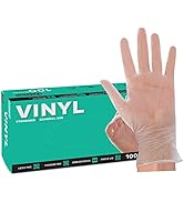SAFEKO General-Use Disposable Clear Vinyl Gloves - Medium - Powder &amp; Latex Free [Case of 1000] - ...