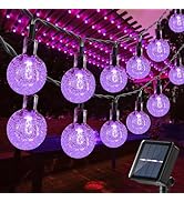 Toodour Solar String Lights Outdoor, 36ft 60 LED Globe String Lights, Waterproof Crystall Ball Li...