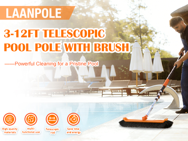 Pool Pole with Brush