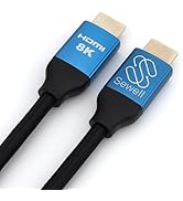 Sewell HDMI 2.1 Certified Ultra High Speed Cable, 8K 60Hz, 4K 144Hz/120Hz, 48Gbps, Dynamic HDR, e...