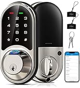 Veise RZ07 Smart Lock, Fingerprint Door Lock, 7-in-1 Keyless Entry with App Control, Electronic T...