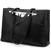 LOVEVOOK Laptop Tote Bag for Women 15.6 Inch Waterproof Leather Computer Bags Business Office Wor...