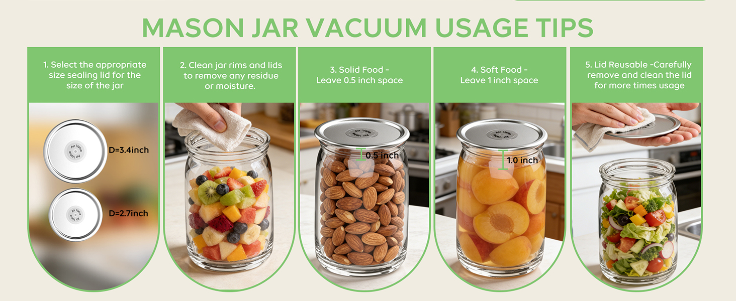 Mason Jar Vacuum Sealer Kit