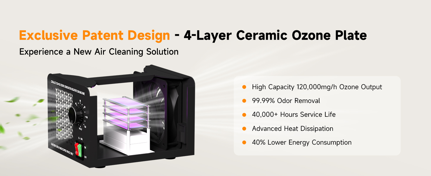 Powerful Ozone Output