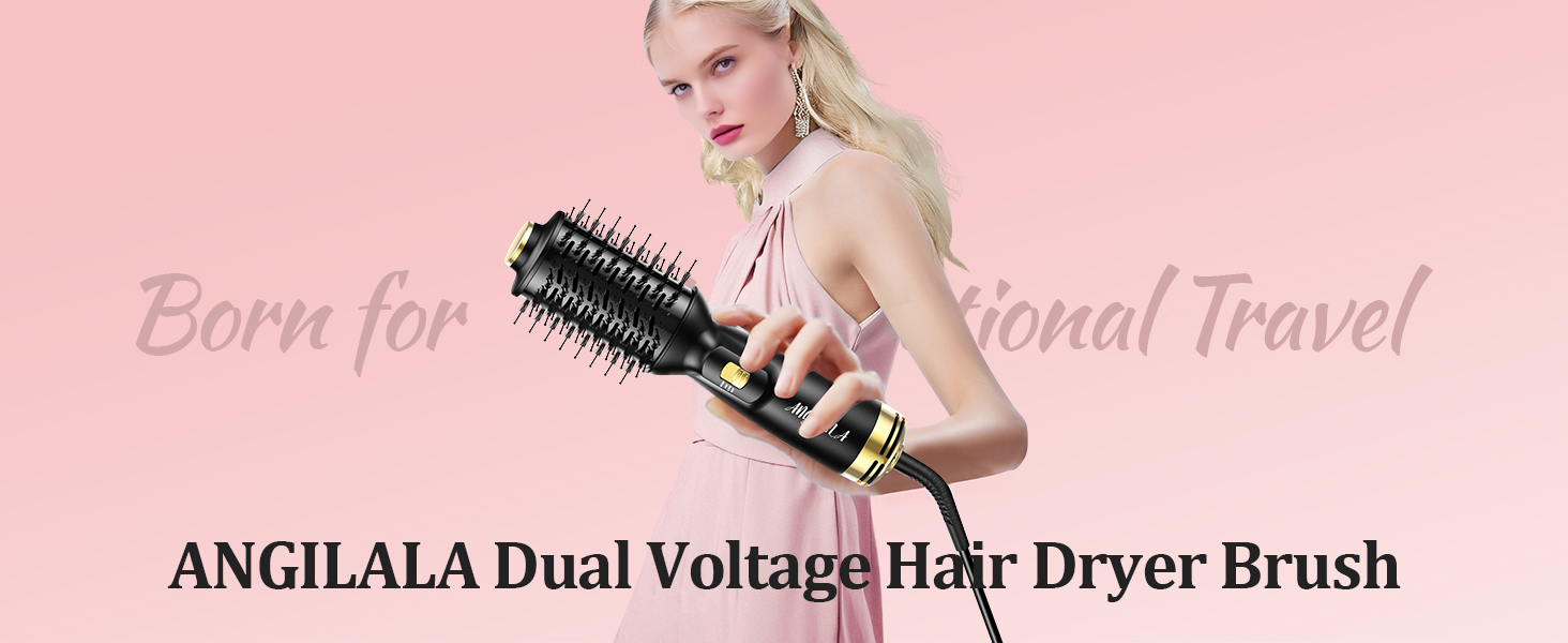dual voltage hair dryer brush