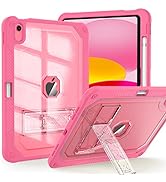 ZoneFoker Case for iPad 10th Generation 10.9 inch 2022, Heavy Duty Shockproof Rugged Protective w...