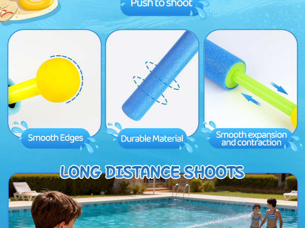 water gun blaster super soaker toys foam bulk squirt guns pool toys for kids ages 4-8 8-12