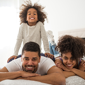 Family smiling