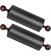 MINIFOCUS 2PCS Carbon Fiber Underwater Float Arm, D60mm, 8'', Aquatic Arm, Buoyancy Provided 300g...