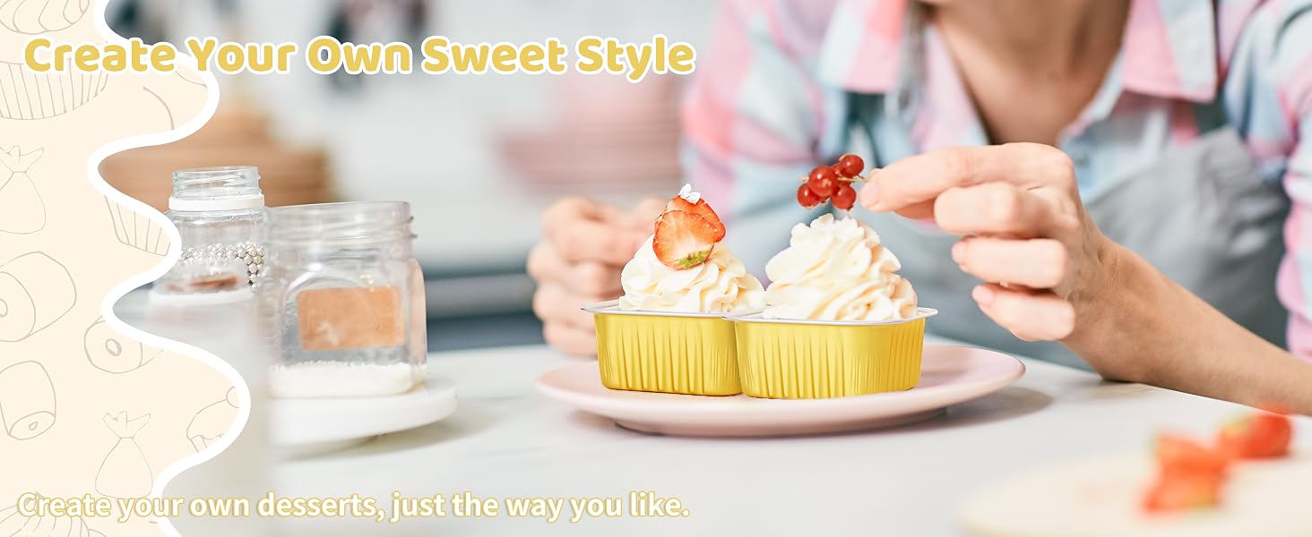 Mini Cake Pans Mini Loaf Pans with Lids Aluminum Foil Baking Cups Disposable Ramekins Cupcake Cups