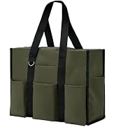 Becokan Large Tote Bag for Women Waterproof with 12 Pockets Top Zipper Closure Utility Teacher Nu...
