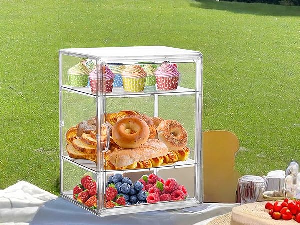 storing cupcakes pastry cookies bagels fruits