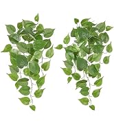 Mkono Fake Hanging Plants, 2pcs Artificial Plants for Home Decor Indoor Fake Vines Greenery for B...