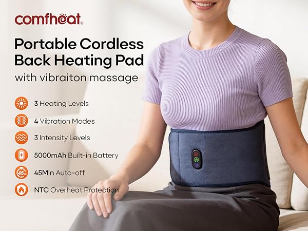 back massager portable back heating pad