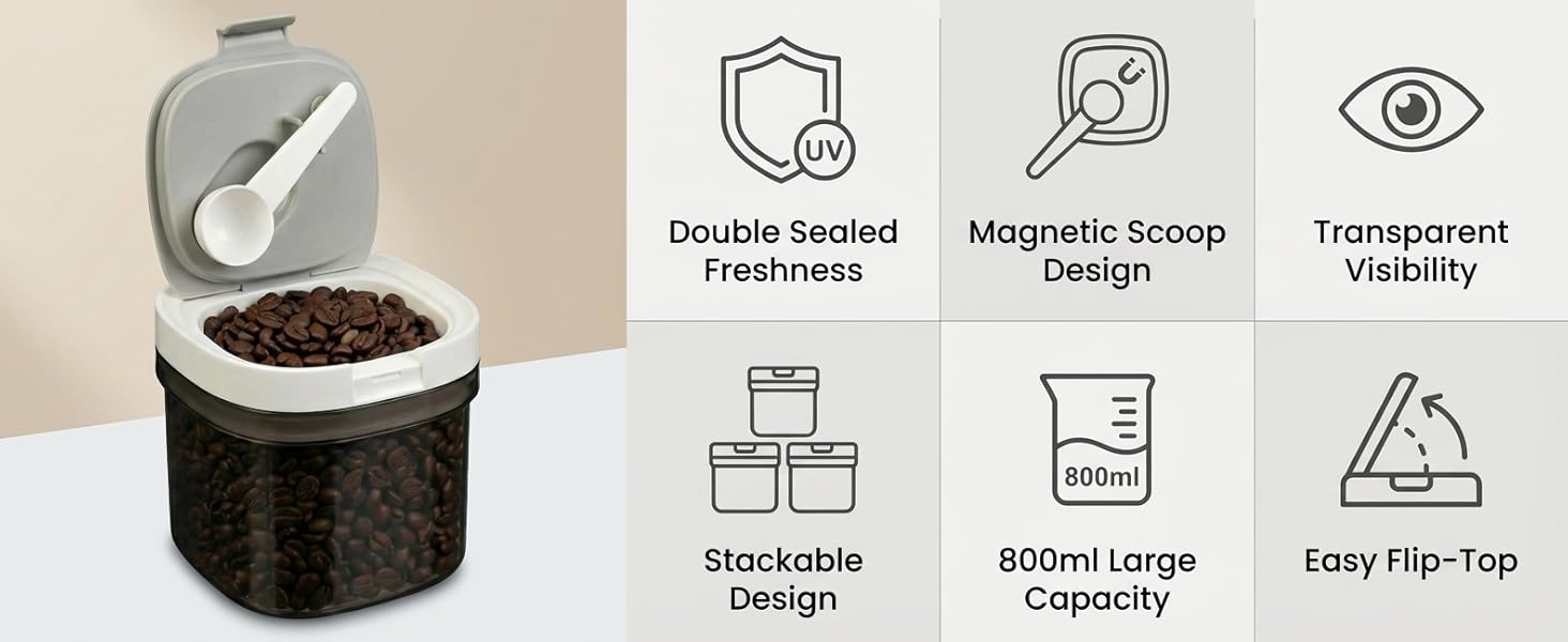 Coffee Canister with Scoop