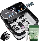 OOAMBB Collapsible Foot Spa with Heat, Bubble,Temp Control,Remote Control, Color Touch Screen Foo...