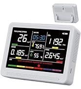 bonoch Upgrade 16 in 1 Air Quality Monitor Indoor 15h Battery &amp; 5.5" Display 9 AQI+7 AQI Alerts, ...