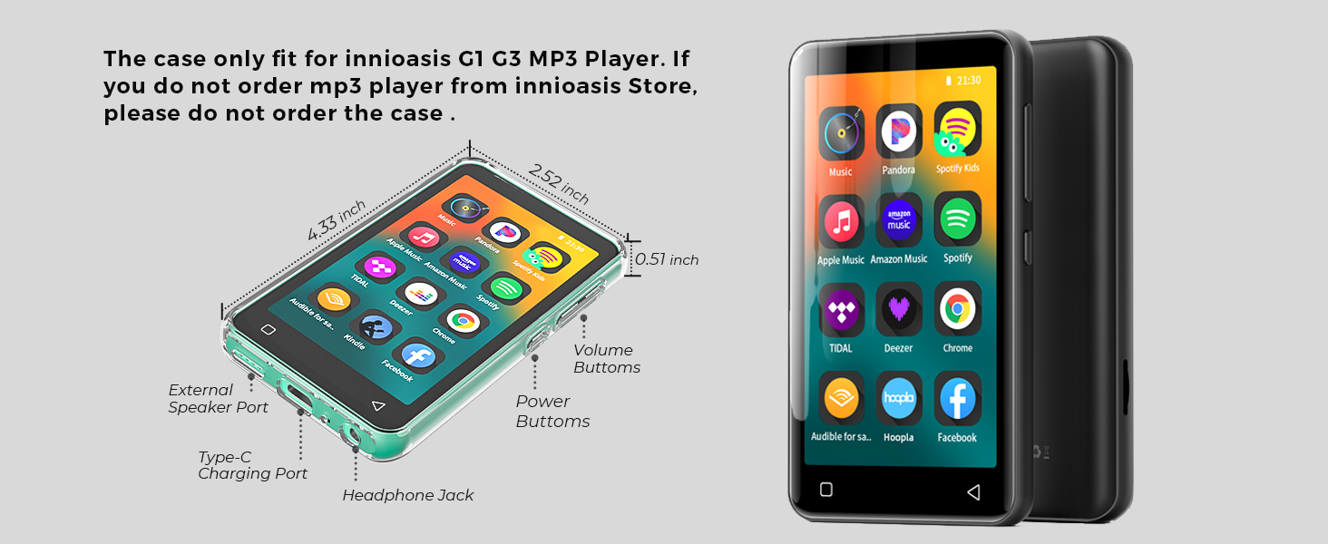 case for G1 mp3 player